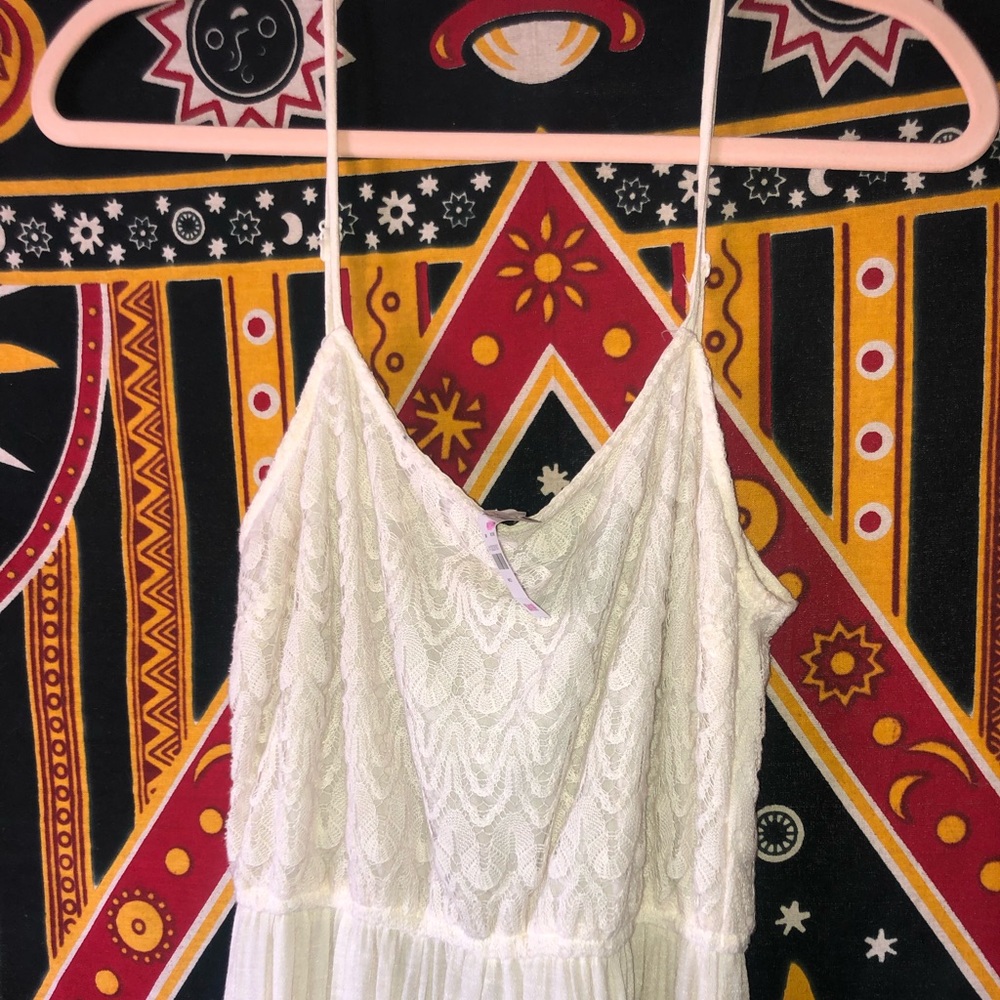 Adjustable tank top, sheer, floor length dress